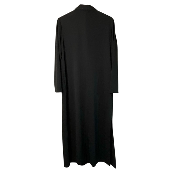 JW Black Maxi Length Shirt Dress / Long Line Blazer / Duster Sz L - Picture 3 of 10